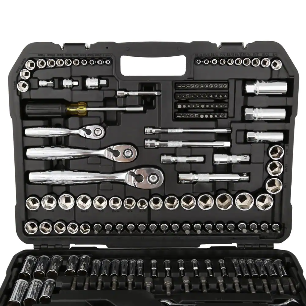 Dewalt 1/4 in.， 3/8 in.， and 1/2 in. Drive Polished Chrome Mechanics Tool Set (200-Piece)