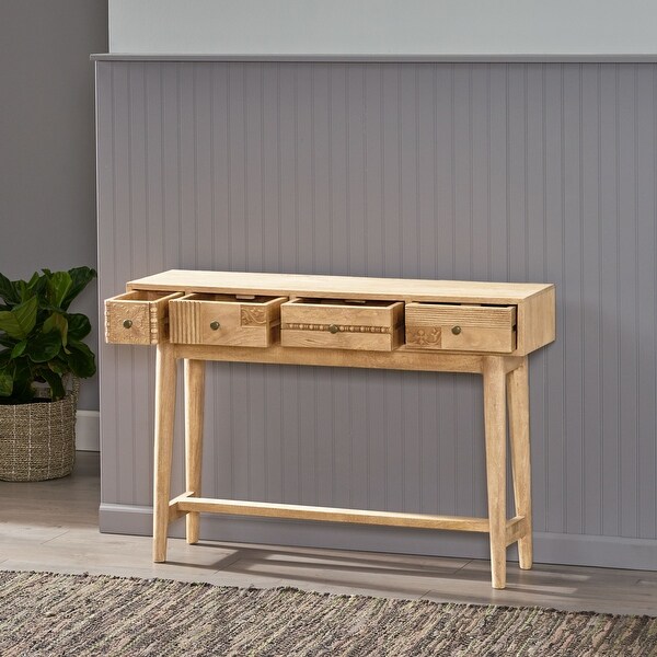 Warthen Boho Handcrafted 4 Drawer Console Table by Christopher Knight Home - 44.00