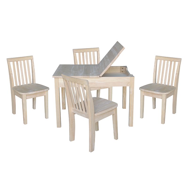 International Concepts Juvenile 5-piece Dining Table and Mission Chair Set