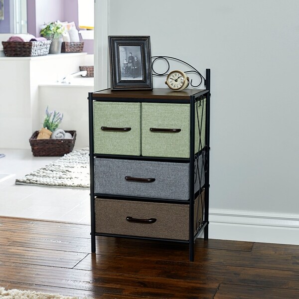 Household Essentials 4-Drawer Side Table