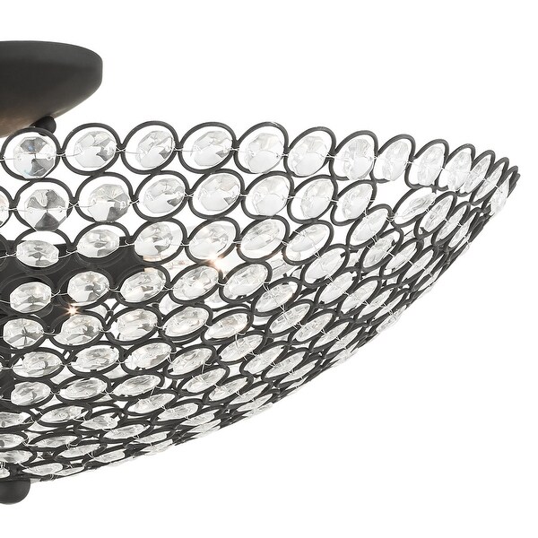 Livex Lighting Cassandra 4 Light 20 Wide Semi-Flush Bowl Ceiling