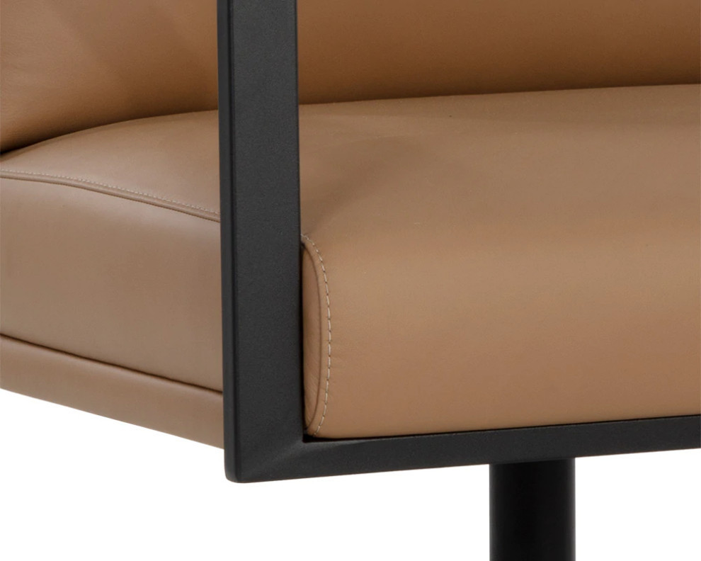 Carney Swivel Lounge Chair Leather   Modern   Indoor Chaise Lounge Chairs   by Virgil Stanis Design  Houzz