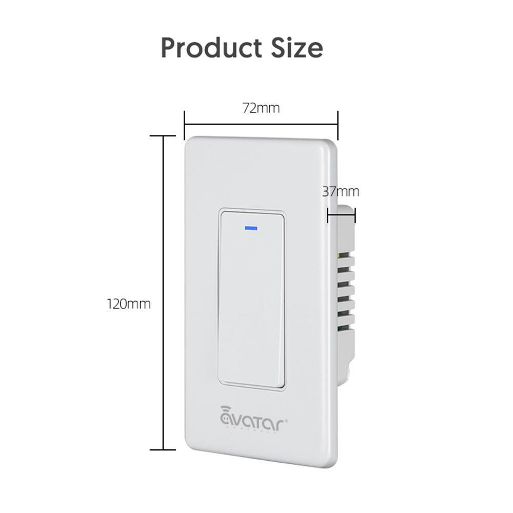 AVATAR CONTROLS Smart 3-Way Rocker Light Switch White AWS05F