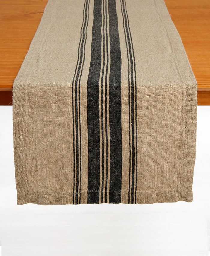 Tableau Linen Stripe Table Runner 72 x 14