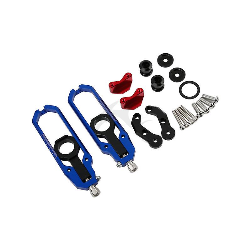 Born Pretty Tensioners Catena Rear Axle Spindle Chain Adjuster Blue For Suzuki Gsxr 600 750