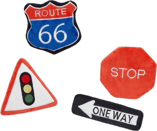 Frisco Road Trip Traffic Signs Plush Cat Toy with Catnip