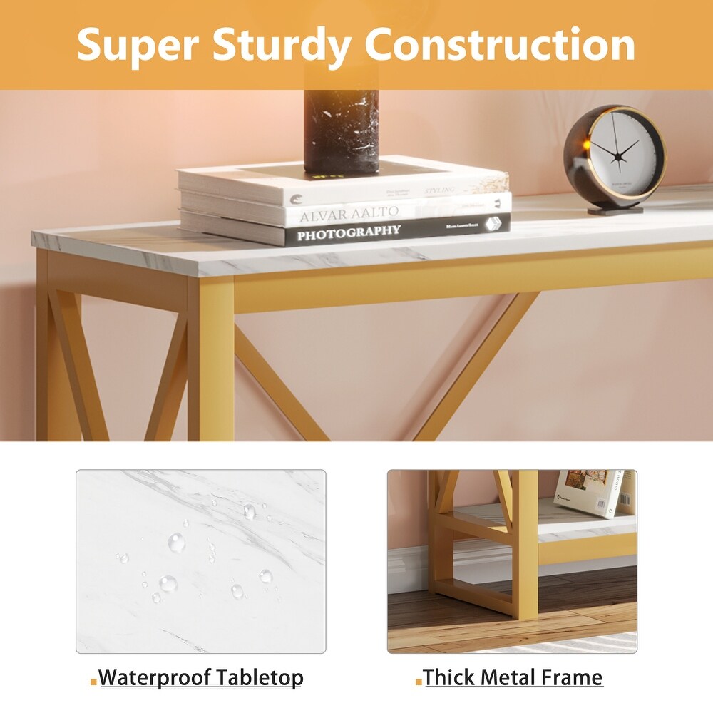 70.9 Inch Console Table  Industrial Sofa Table Narrow Long Entry Table   70.9\