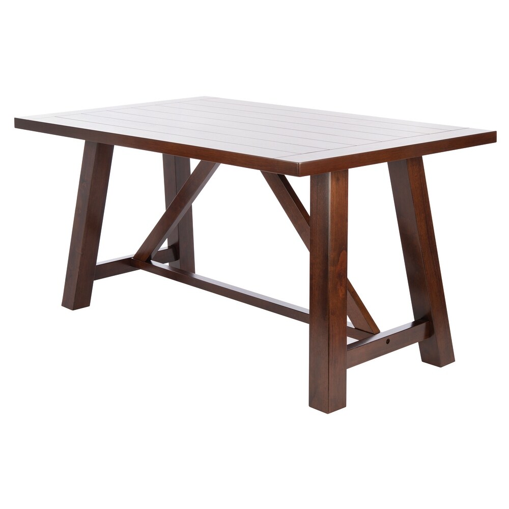 SAFAVIEH Ainslee Brown Rectangle Dining Table   57\