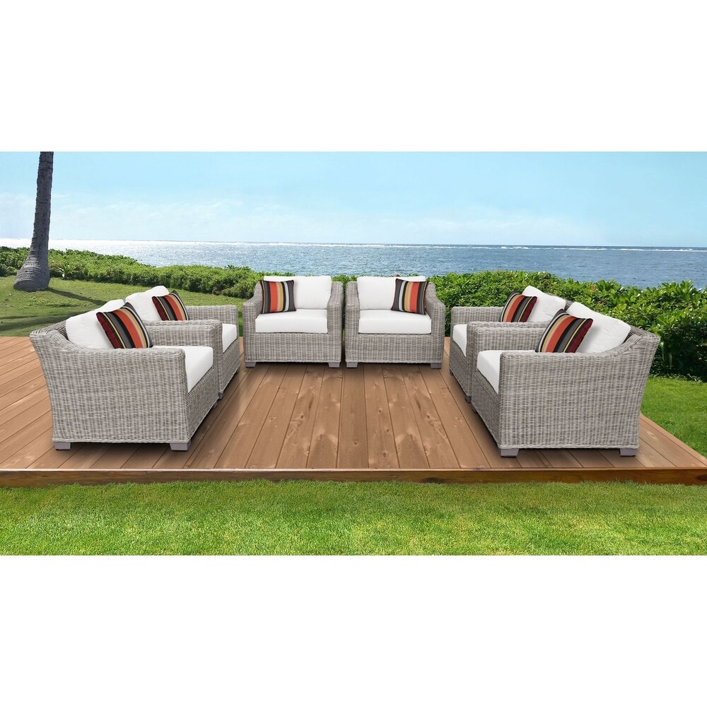 Coast 6 Piece Outdoor Wicker Patio Furniture Set 06b