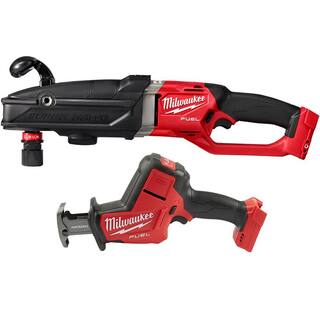 MW M18 FUEL 18-Volt Lithium-Ion Brushless Cordless GEN 2 SUPER HAWG 716 in. Right Angle Drill with M18 FUEL Hackzall 2811-20-2719-20