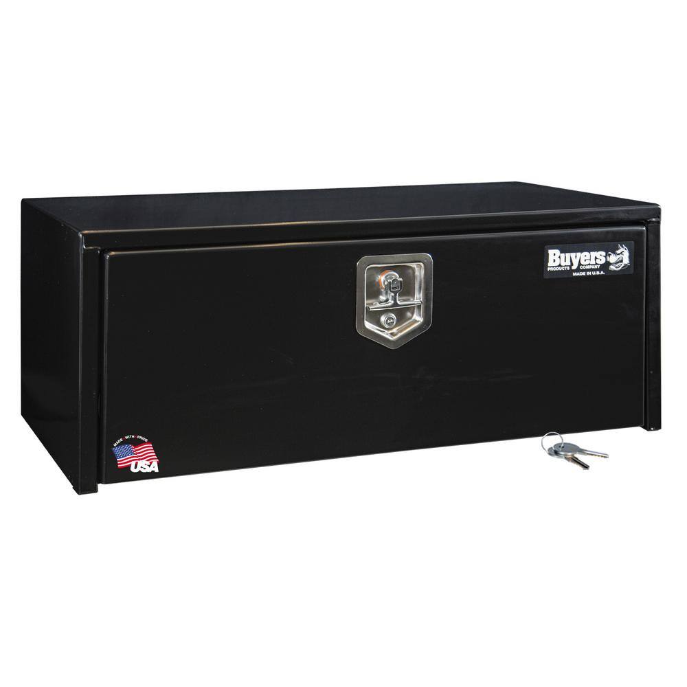 Buyers Products Company 14 in. x 16 in. x 36 in. Gloss Black Steel Underbody Truck Tool Box 1703305