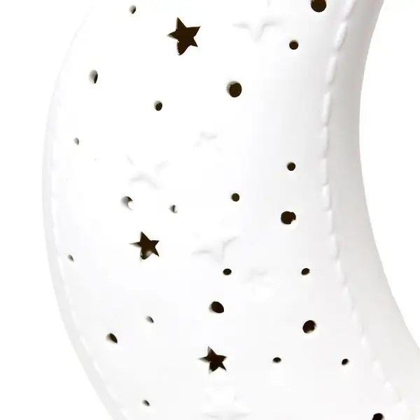 Simple Designs Porcelain Moon Shaped Table Lamp - 6.69