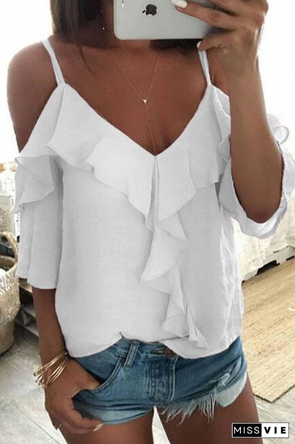 Chiffon Ruffled Top Shirt