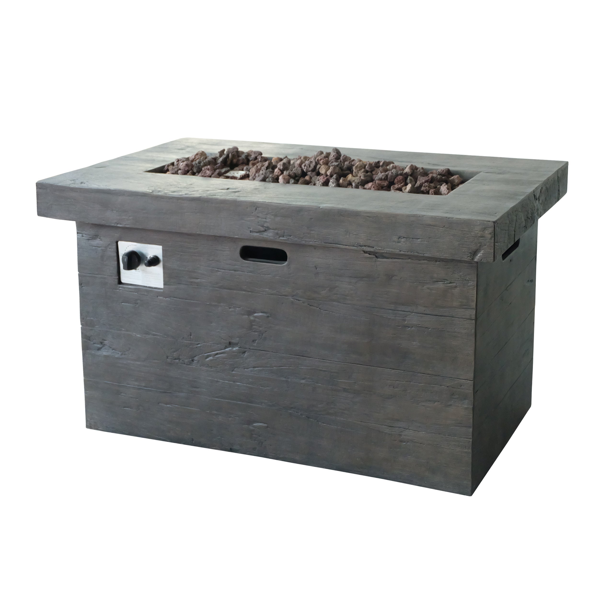 Aubreey Outdoor Rectangular Gas Burning Fire Pit - 50000 BTU