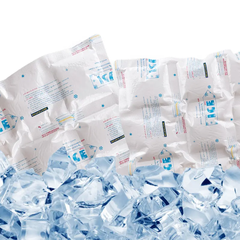 22*29 cm 4*3 cells soak ice pack gel high quality water absorbent ice pads for fresh frozen food wine cans transportation