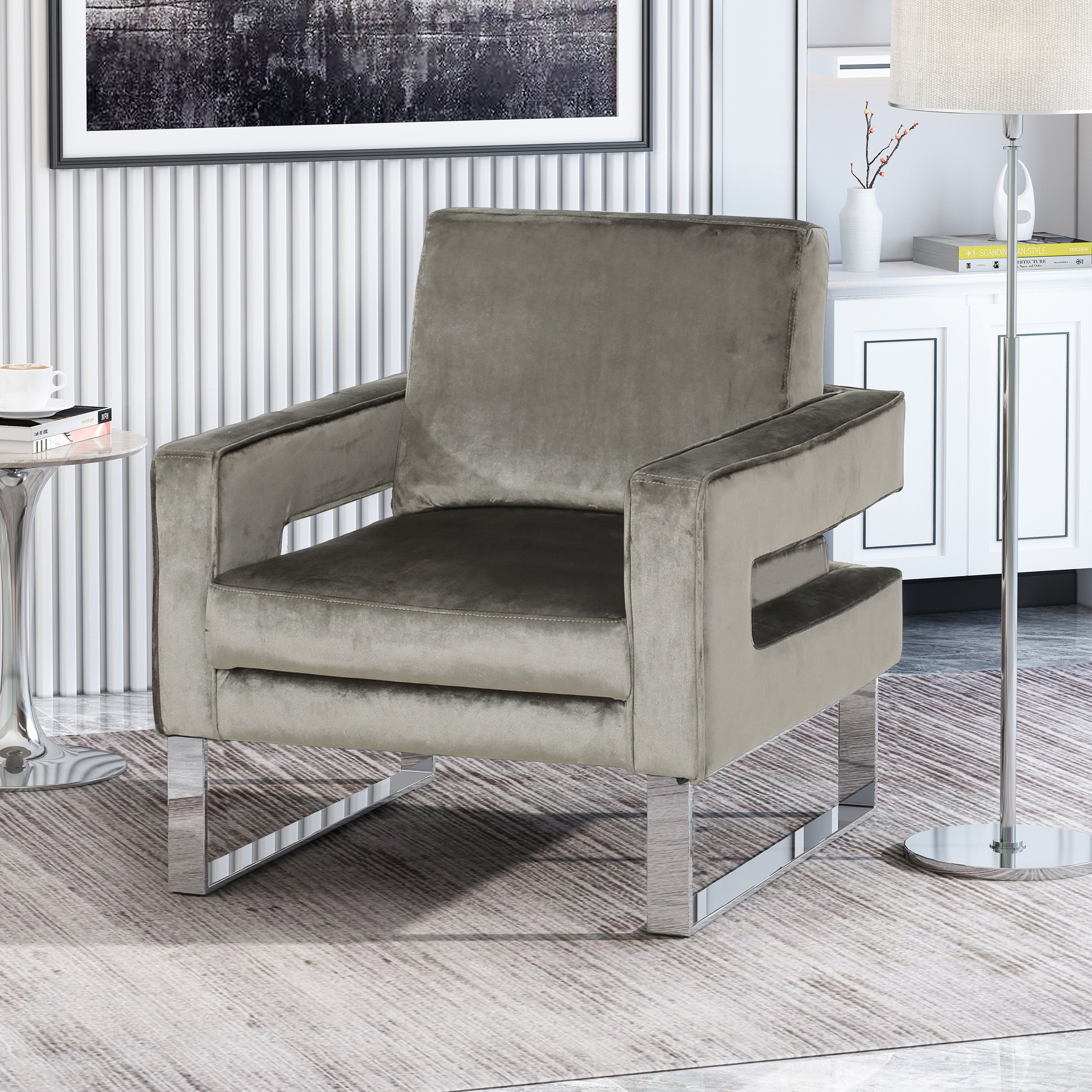 Alitzel Modern Glam Velvet Club Chair