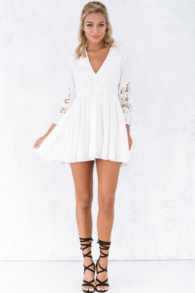 Heart Chakra Dress White