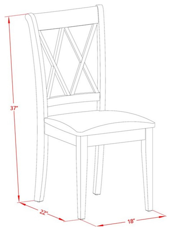 Pemberly Row 38 quotFabric Seat Dining Chair in White (Set of 2)   Transitional   Dining Chairs   by Homesquare  Houzz