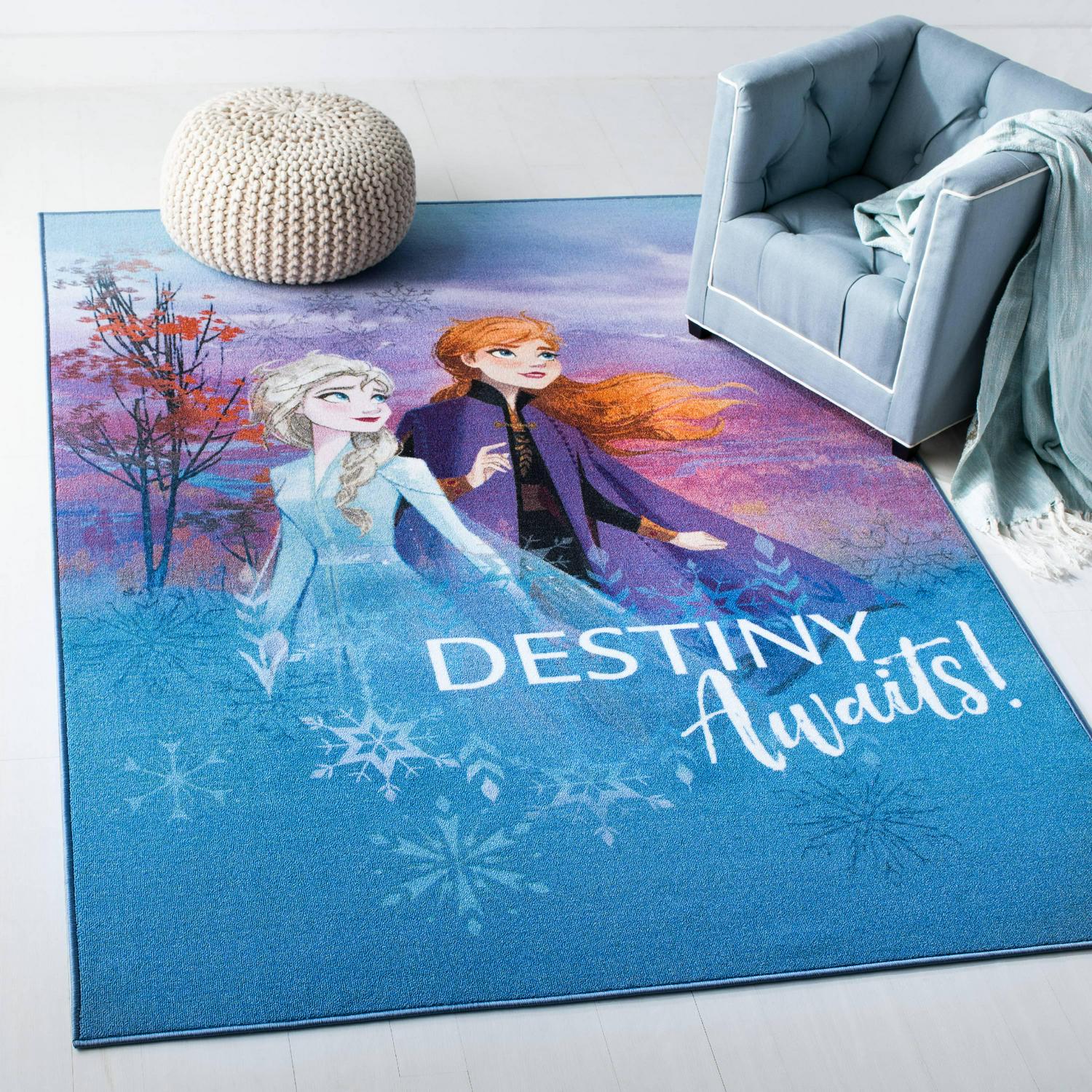 Safavieh Disney Frozen 2 Rug Collection Novelty Cartoon Characters Transitional Area Rug  Crowdfused