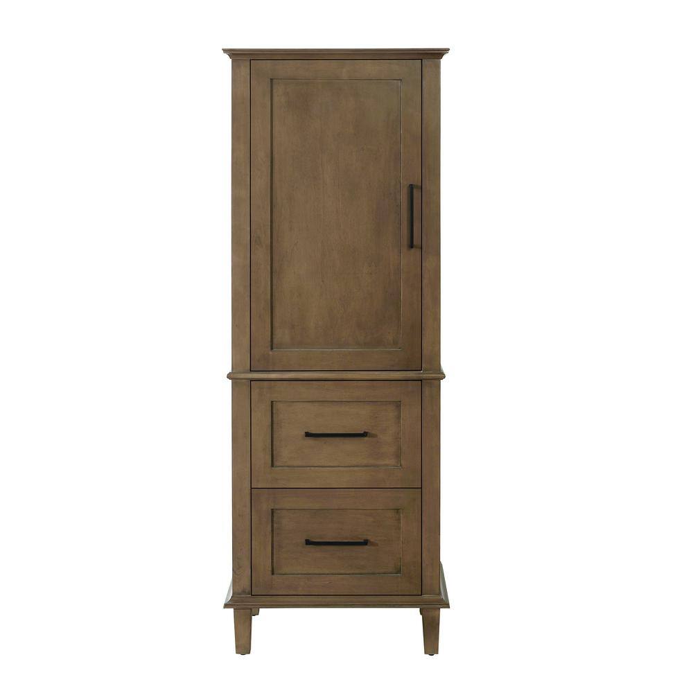 Home Decorators Collection Sonoma 23 in. W x 15 in. D x 60 in. H Linen Cabinet in Almond Latte Sonoma LC-AL