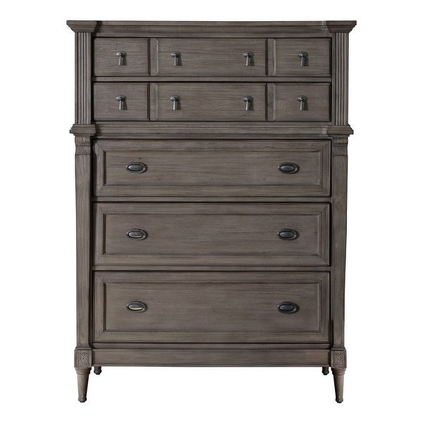 Martinique French Grey 2-piece Bedroom Set with Chest - - 35046193