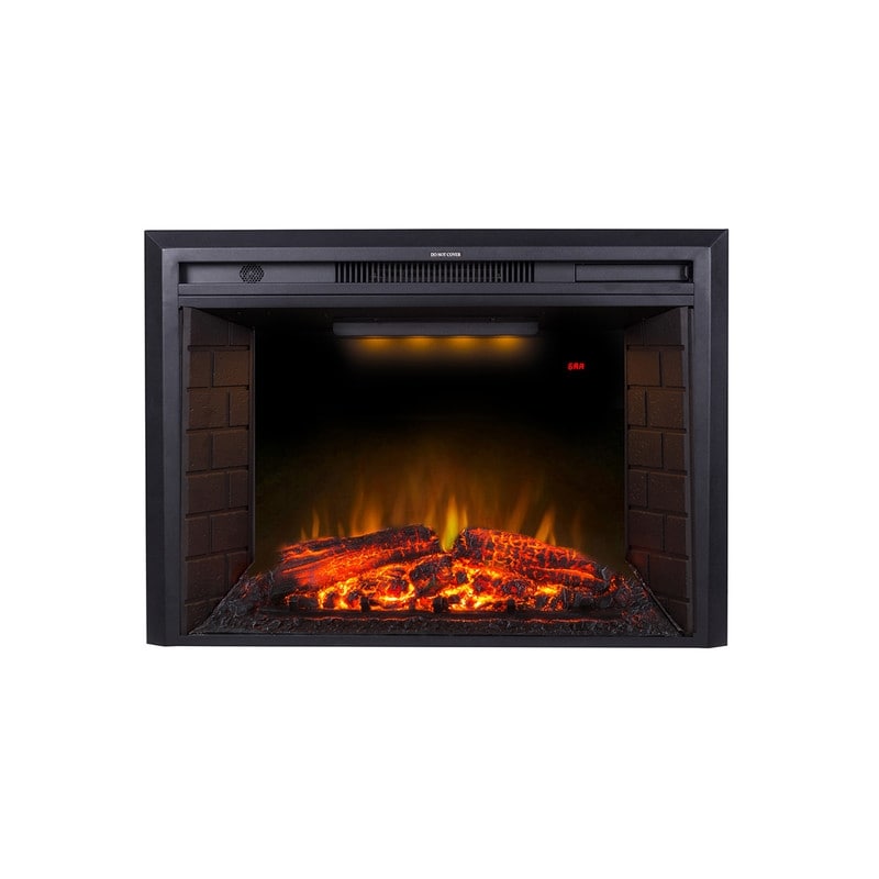 Electric Fireplace Insert Heater with Overheating Protection  Fire Crackling Sound  Remote Control  750/1500W