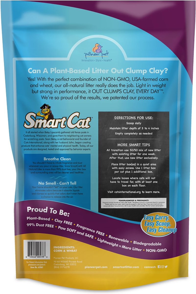 SmartCat All Natural Lightweight Corn and Wheat Clumping Cat Litter