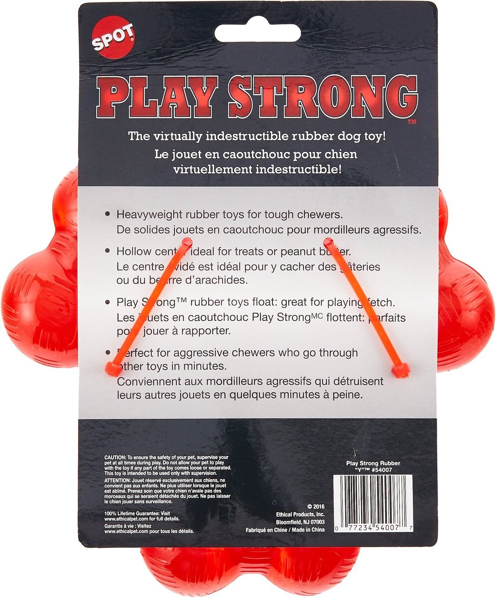 Ethical Pet Play Strong Rubber Trident Tough Dog Chew Toy