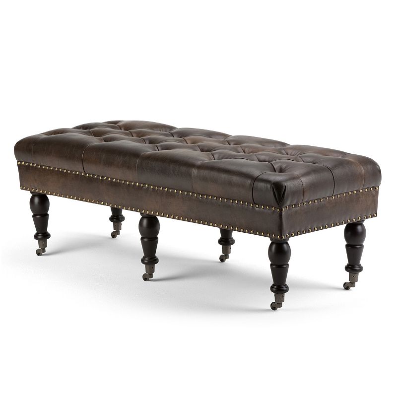 Simpli Home Henley Tufted Ottoman Bench