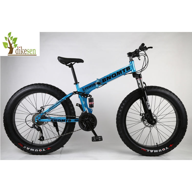 2023 Factory 26 Inch Beach Bike Fat Tire Snow Mountain Bicycle with Double Disc brake folding bicicletas Cheap big tire MTB bike