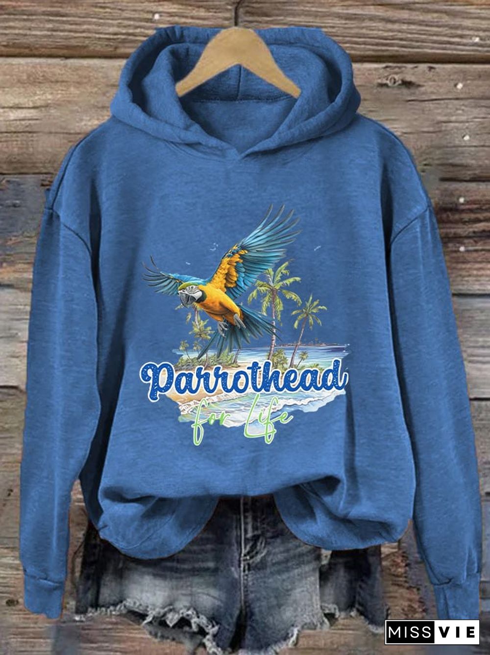 Women's Retro Parrothead Graphic Sweatshirt