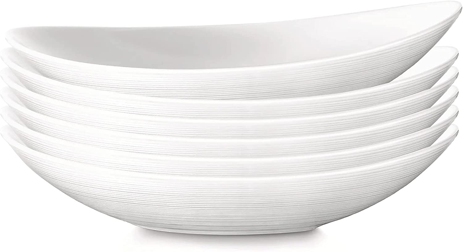 Bormioli Rocco Prometeo 9 x 7.75 Opal Glass Pasta Bowls， Set of 6