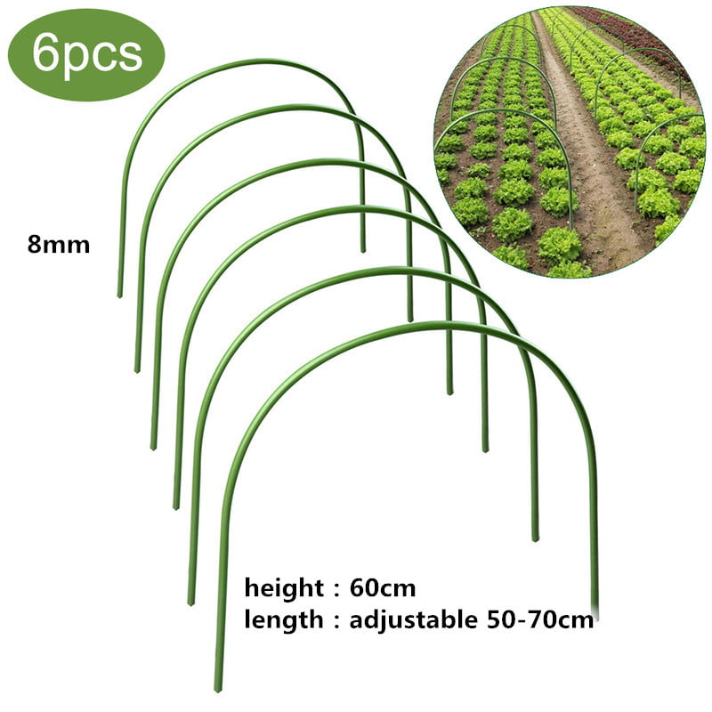 MageCrux 6Pcs Greenhouse Hoops Plant Hoop Grow Garden Tunnel Hoop Support Plant Holder