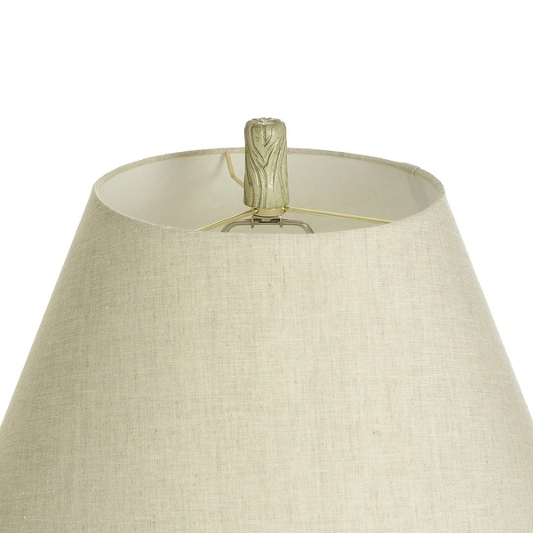 Morgana - Modern Table Lamp With Diamond Design - Grey Taupe Finish - Cream Shade