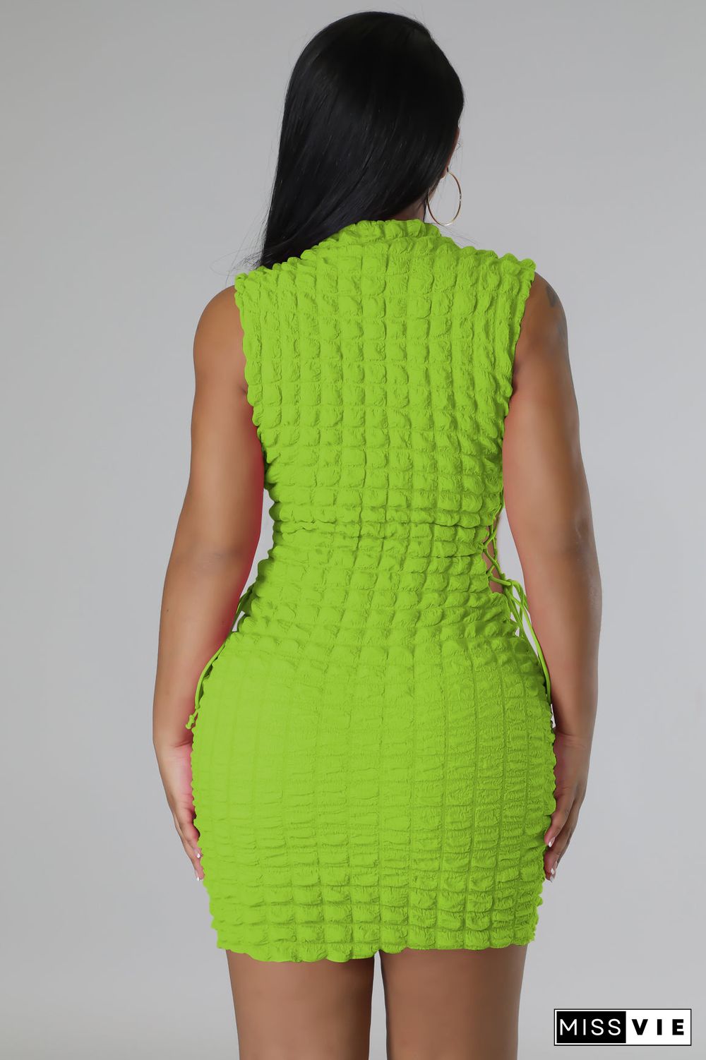 Chic Sleeveless Open Side Bandage Bodycon Dress