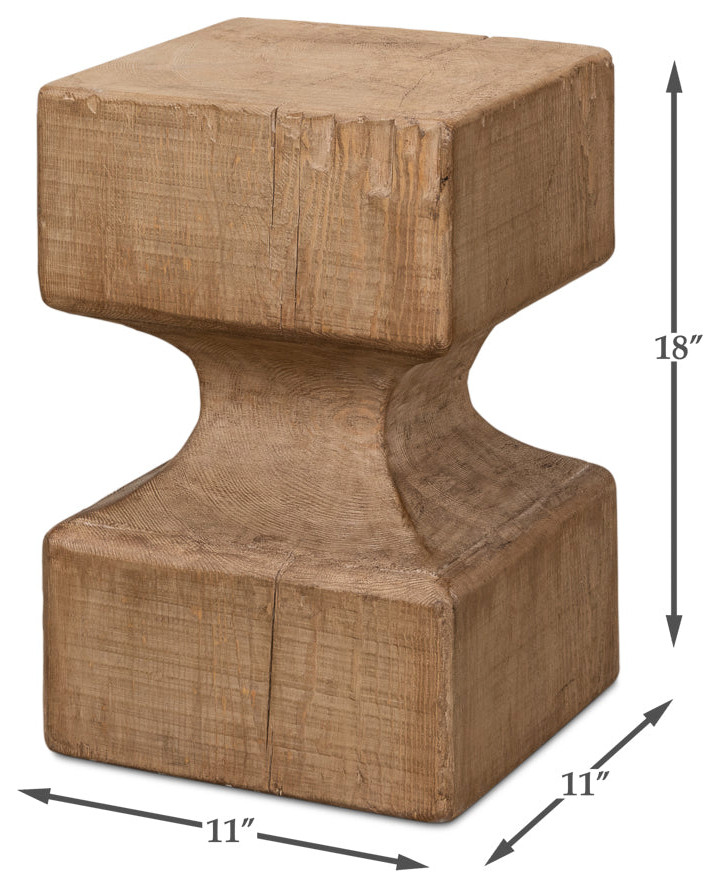 Beam End Stool   Traditional   Footstools And Ottomans   by Sideboards and Things  Houzz