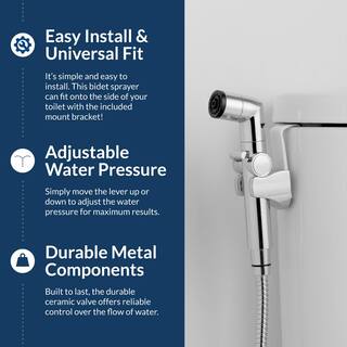 BIO BIDET Pearl Handheld Bidet Sprayer in Chrome A1