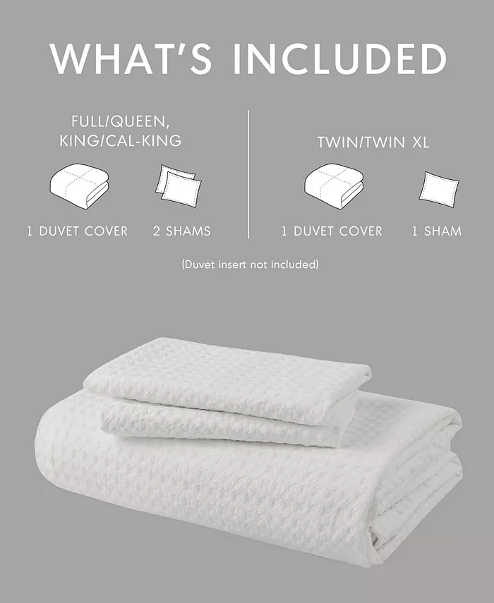 510 Design Mina Waffle Textured 2-Pc. Duvet Cover Set， Twin Twin Xl