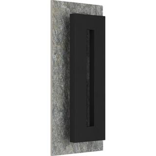 Quoizel Tate 8 in. Earth Black LED Outdoor Wall Lantern Sconce TTE8308EK