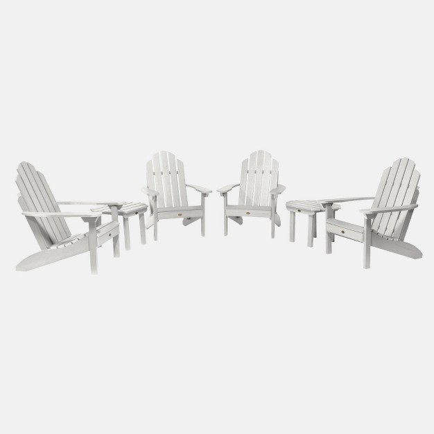 6pc Classic Westport Adirondack Patio Set White Highwood