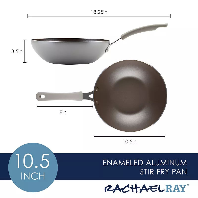 Rachael Ray? Cook + Create 10.5-in. Aluminum Nonstick Wok Frypan