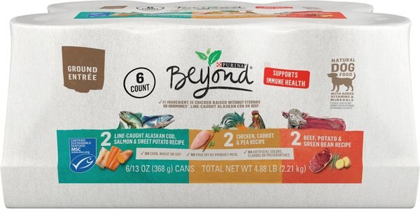 Purina Beyond Natural Pate Ground Entrees Wet Dog Food Variety Pack