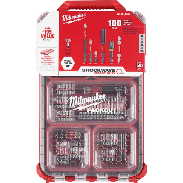 Milwaukee 48-32-4082 100-Piece Shockwave Packout Kit