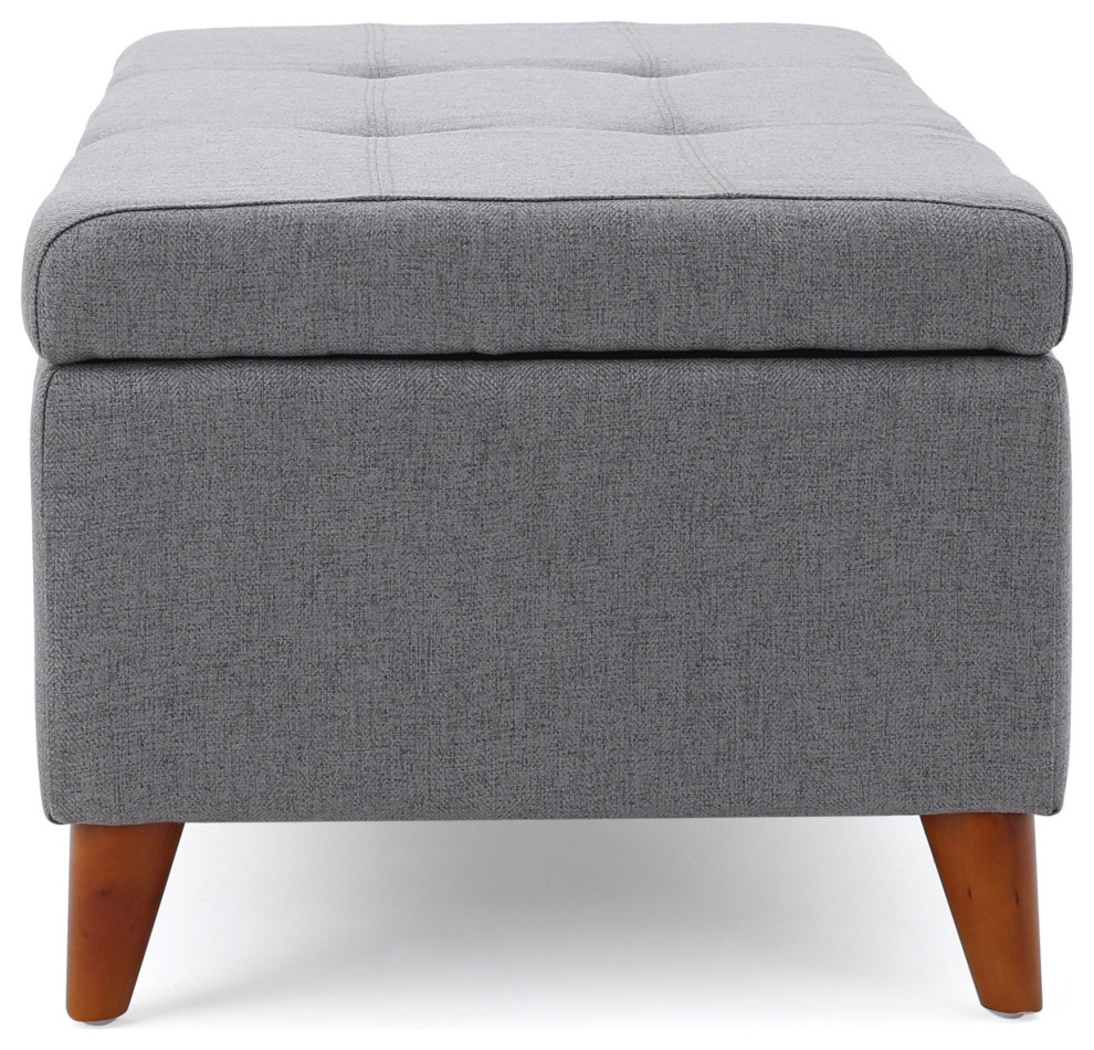 GDF Studio Katherine Tufted Fabric Storage Ottoman   Midcentury   Footstools And Ottomans   by GDFStudio  Houzz