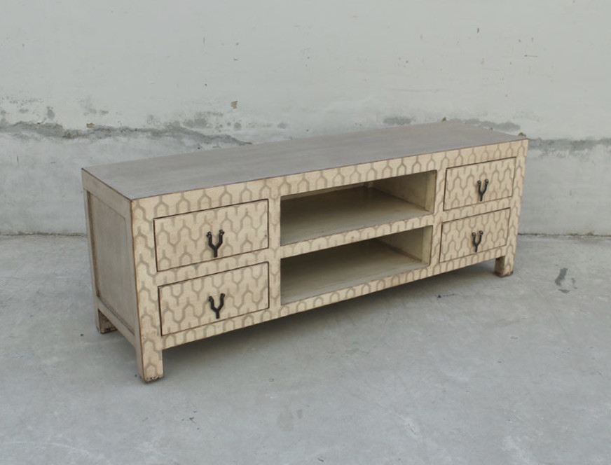 Patterned Elm Media Cabinet   Mediterranean   Media Cabinets   by Design Mix Furniture  Houzz