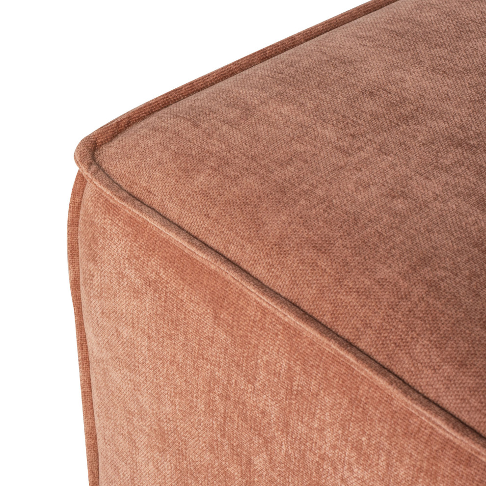 Santina Nectarine Fabric Sofa Ottoman   Contemporary   Footstools And Ottomans   by Beyond Design  ampMore  Houzz