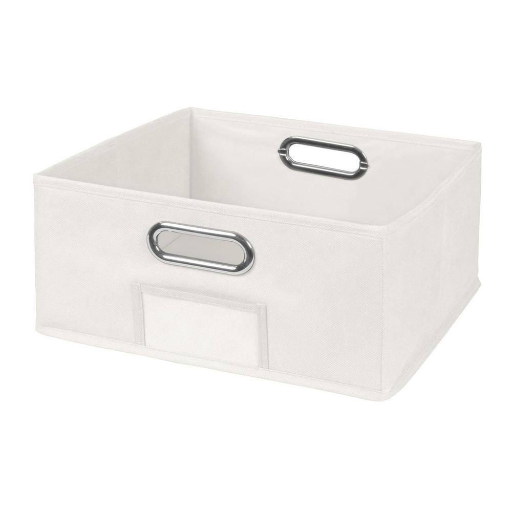 Regency 6 in. H x 12 in. W x 12 in. D White Fabric Cube Storage Bin 2-Pack HDCHTOTE1206WH