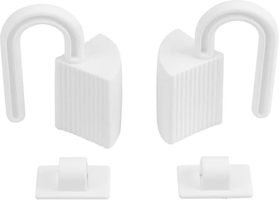 2pcs Finger Anti-pinch Finger Anti-kickback Protection For Hinge Plastic Door Safety Guards Baby Protectors White