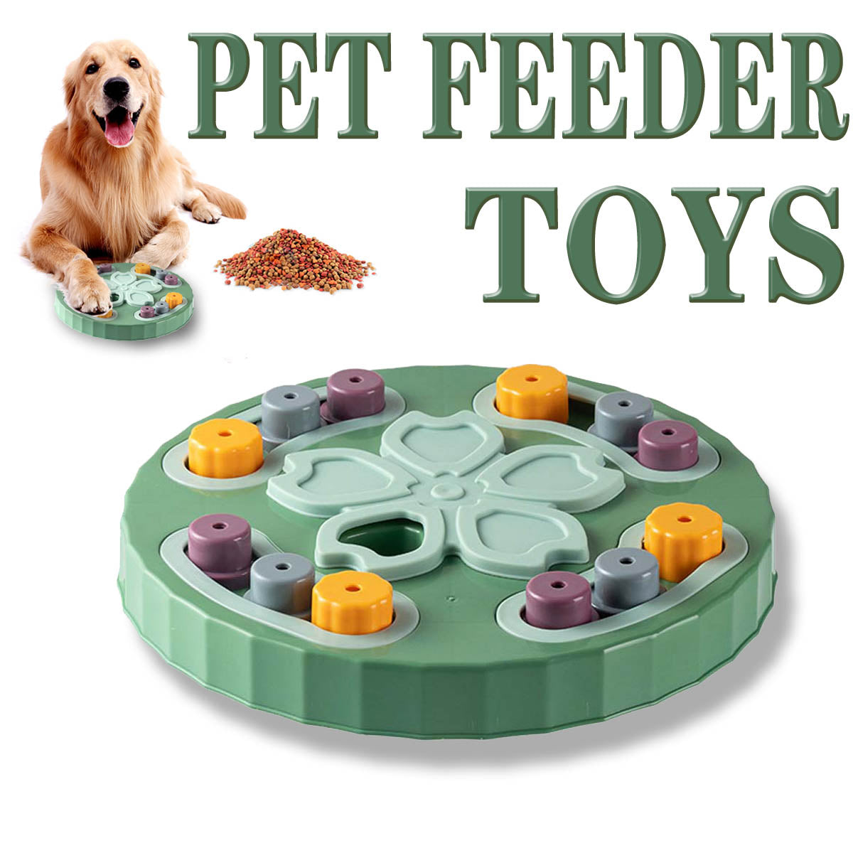 Dog Toy Dog Puzzle Toys Pet Intelligence Slow Food Toys Snack Dispenser for Smart Dog Fun Feeding