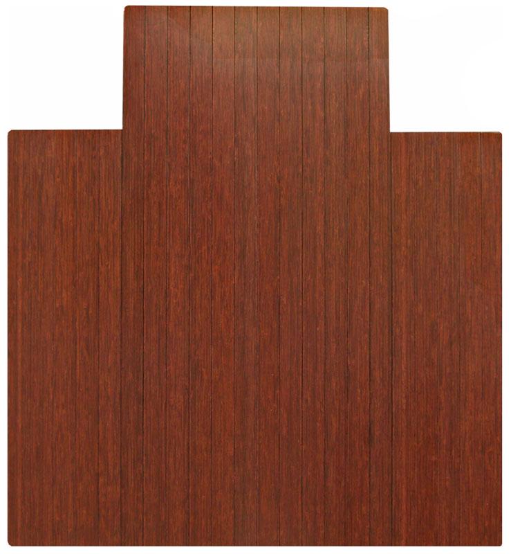 Dark Cherry 44 in. x 52 in. Bamboo Roll-Up Office Chair Mat